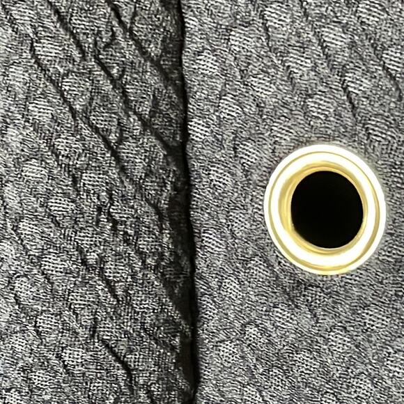 Peck & Peck Black Grommet Waffle design textured Jacket with Ruched Sleeves S - Picture 5 of 10